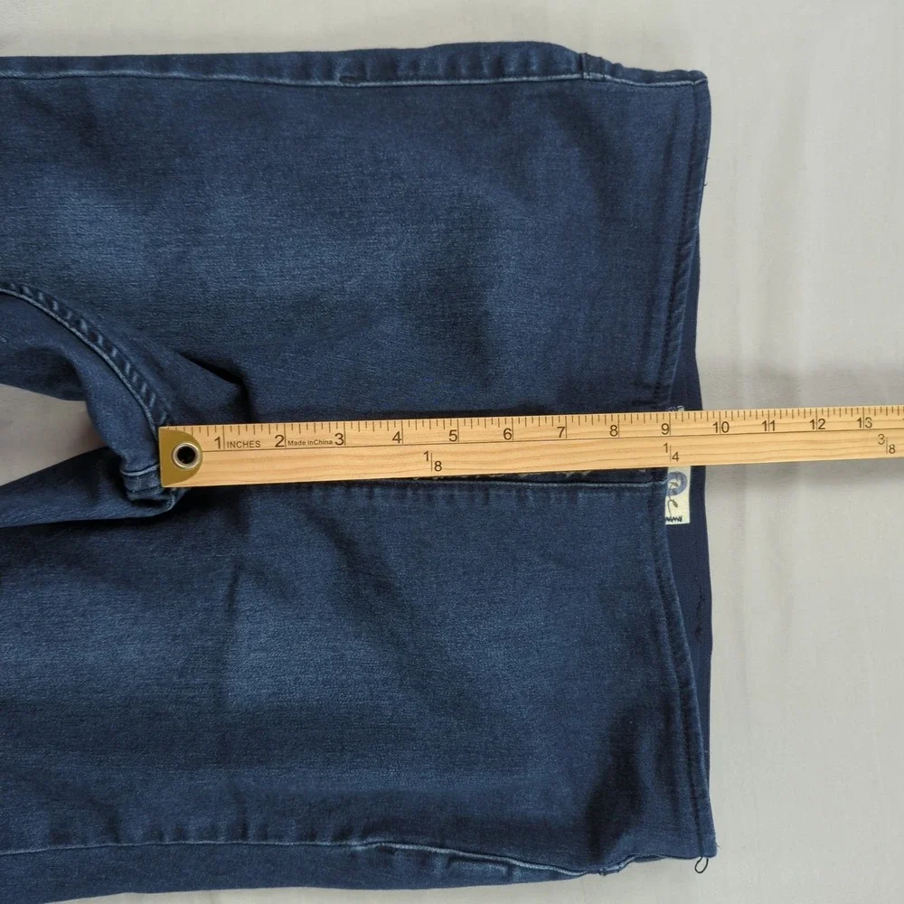 Free People Jeans‎ Womens 29 Blue Flare Stretch Dark Wash Hippie Boho